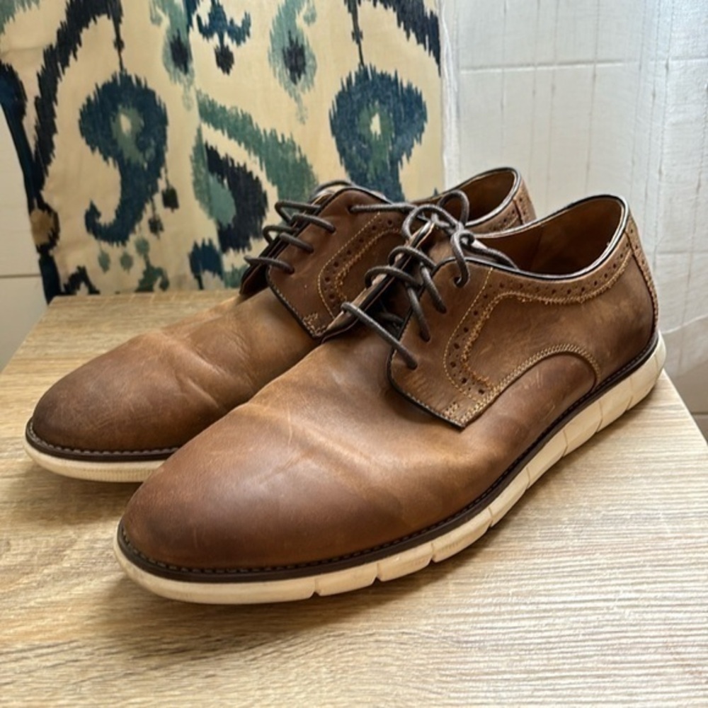 Johnston and Murphy Brown Sheepskin Loafers Size 11m